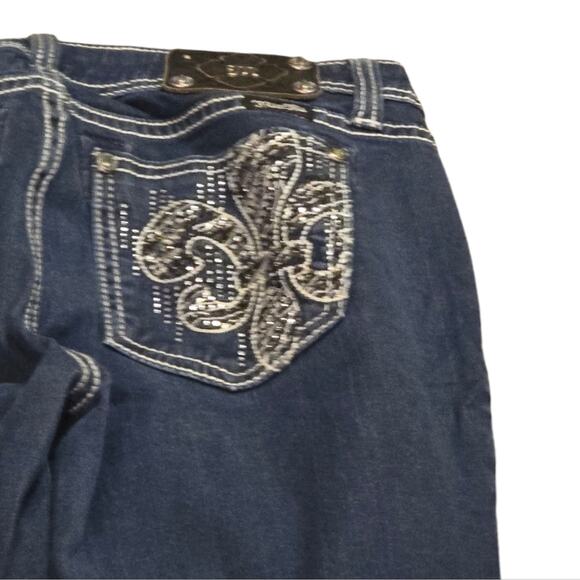 Miss‎ Me Easy Skinny Fluer-De-Lis Pockets Stretch Women's Size 28 x 32 - Picture 3 of 11